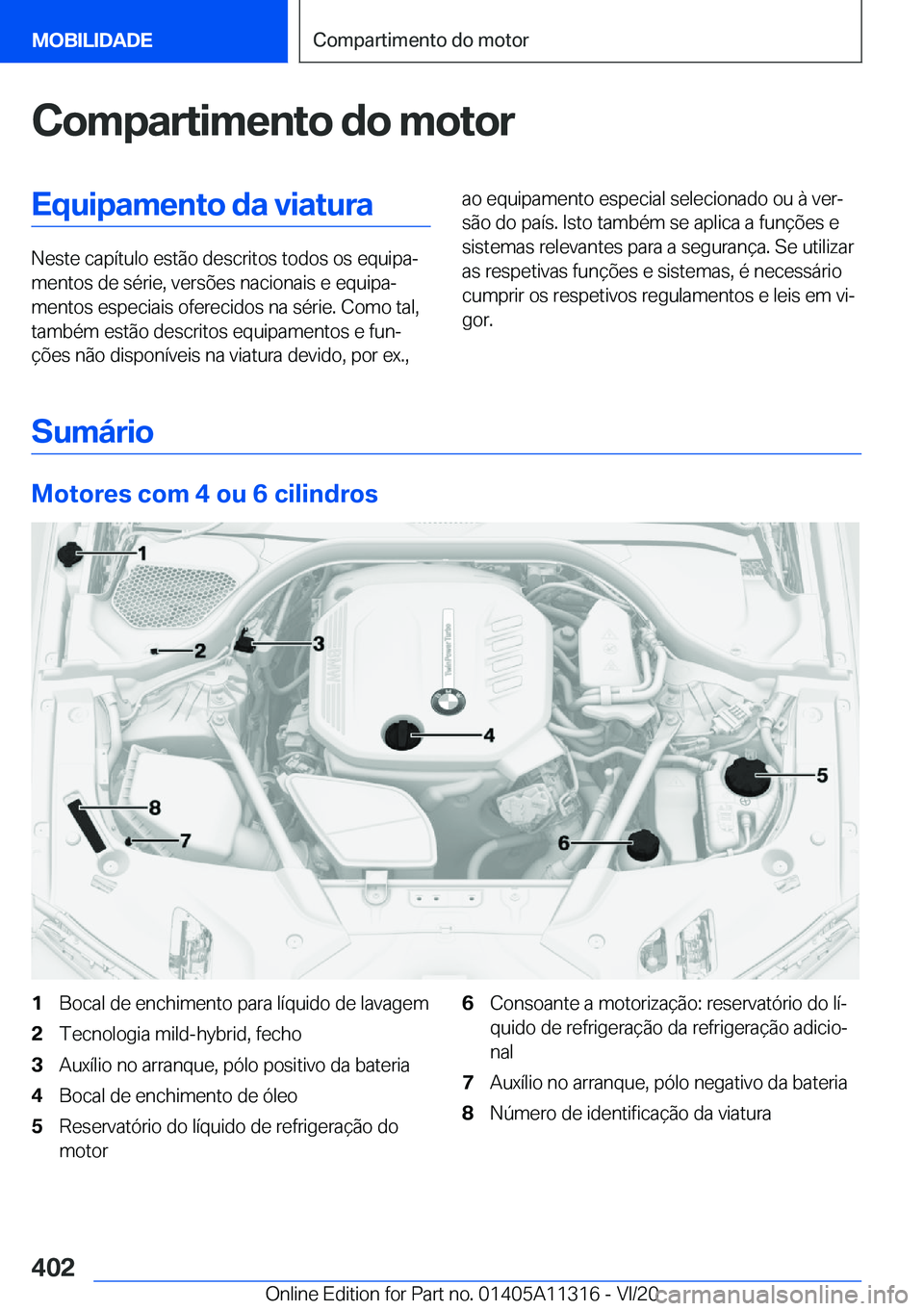 BMW 5 SERIES 2021  Manual do condutor (in Portuguese) �C�o�m�p�a�r�t�i�m�e�n�t�o��d�o��m�o�t�o�r�E�q�u�i�p�a�m�e�n�t�o��d�a��v�i�a�t�u�r�a
�N�e�s�t�e��c�a�p�