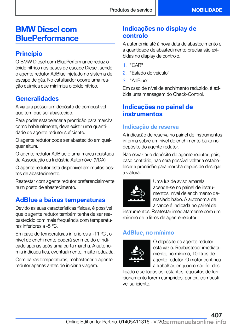 BMW 5 SERIES 2021  Manual do condutor (in Portuguese) �B�M�W��D�i�e�s�e�l��c�o�m�B�l�u�e�P�e�r�f�o�r�m�a�n�c�e
�P�r�i�n�c�
