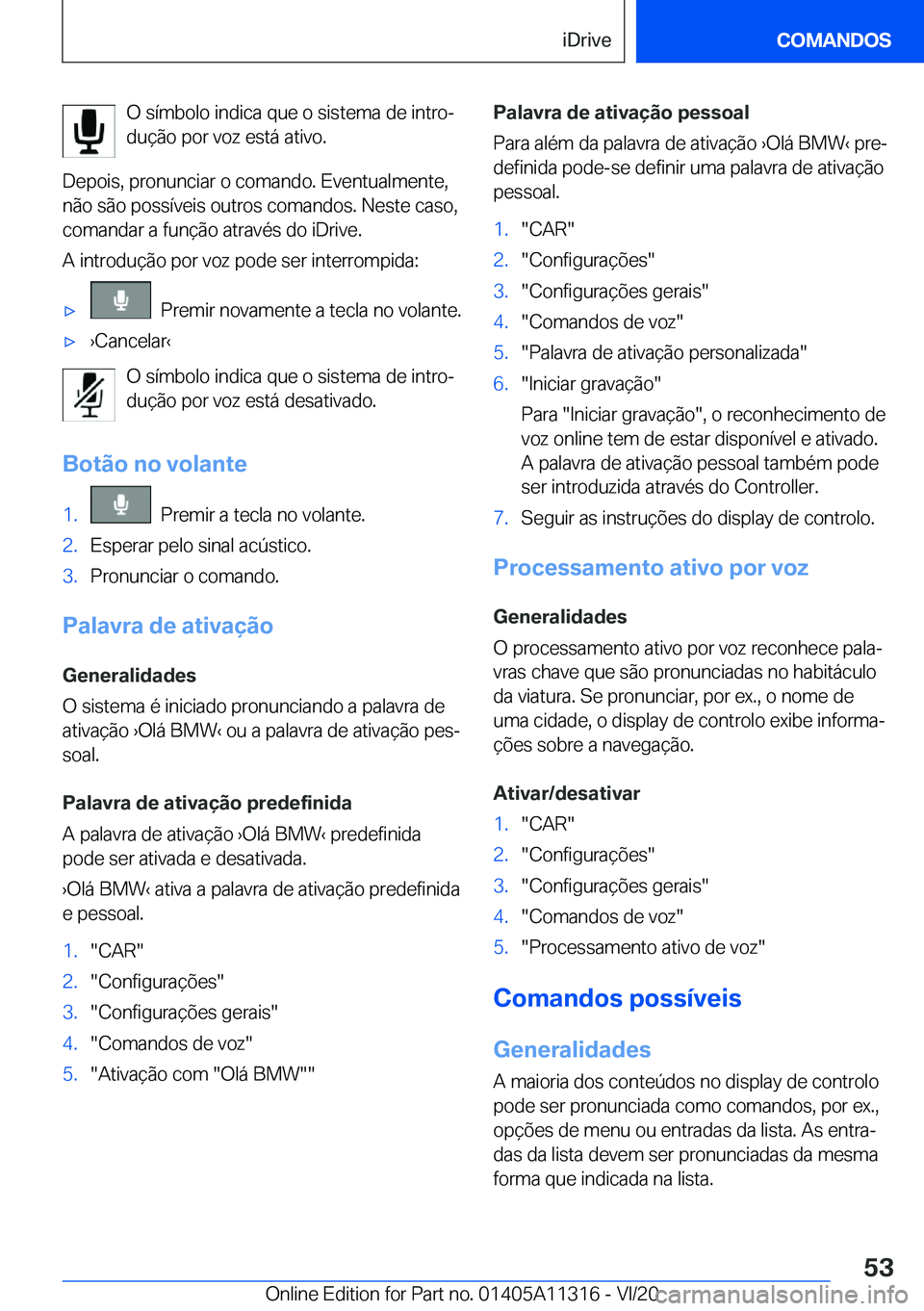 BMW 5 SERIES 2021  Manual do condutor (in Portuguese) �O��s�