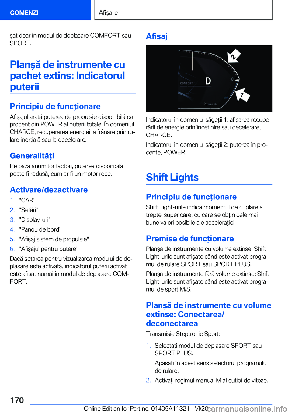 BMW 5 SERIES 2021  Ghiduri De Utilizare (in Romanian) &�a�t��d�o�a�r��