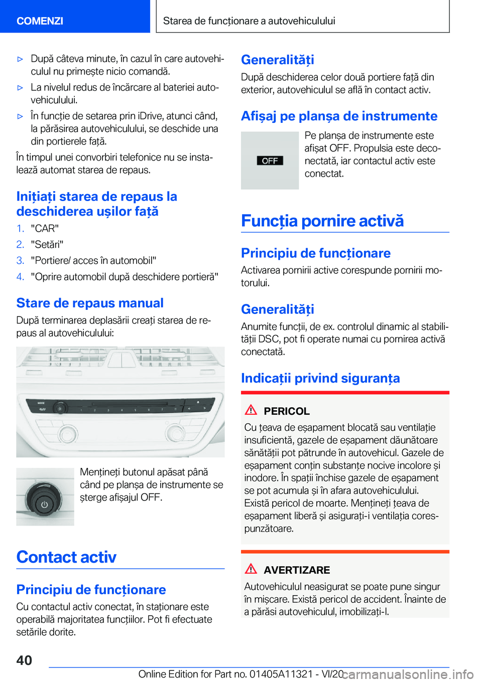 BMW 5 SERIES 2021  Ghiduri De Utilizare (in Romanian) 'x�D�u�p�ă��c�