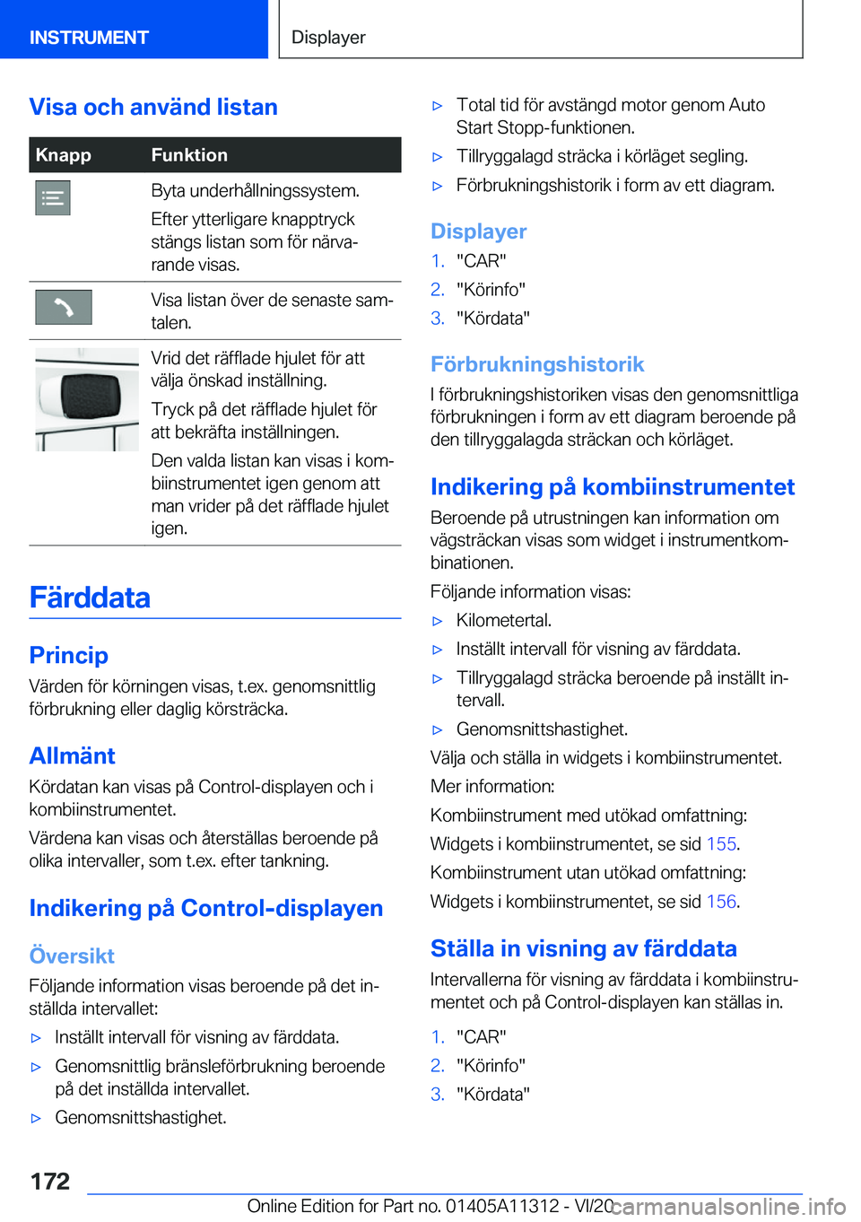 BMW 5 SERIES 2021  InstruktionsbÖcker (in Swedish) �V�i�s�a��o�c�h��a�n�v�ä�n�d��l�i�s�t�a�n�K�n�a�p�p�F�u�n�k�t�i�o�n�B�y�t�a��u�n�d�e�r�h�å�l�l�n�i�n�g�s�s�y�s�t�e�m�.
�E�f�t�e�r��y�t�t�e�r�l�i�g�a�r�e��k�n�a�p�p�t�r�y�c�k
�s�t�ä�n�g�s��l�