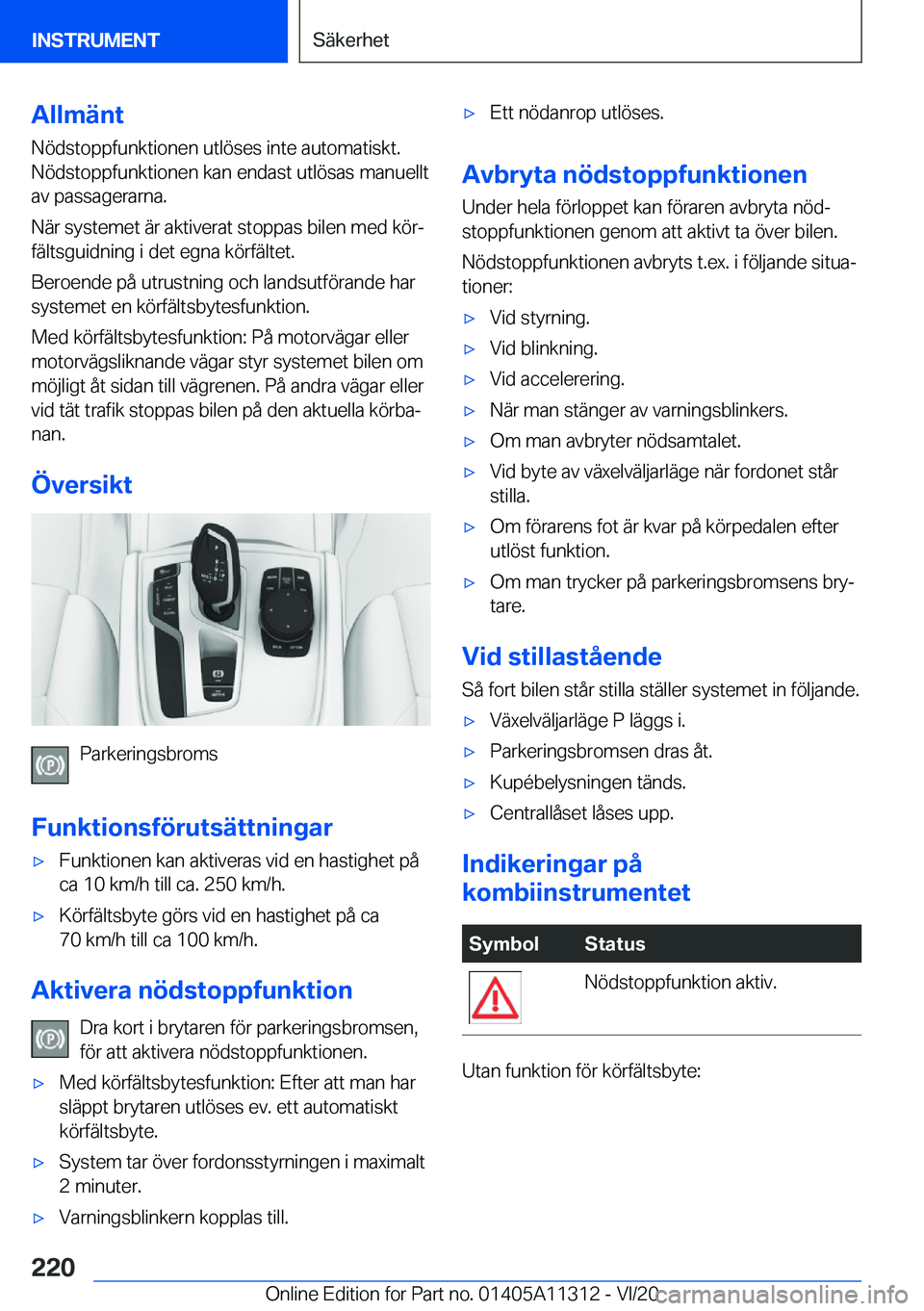BMW 5 SERIES 2021  InstruktionsbÖcker (in Swedish) �A�l�l�m�ä�n�t
�N�