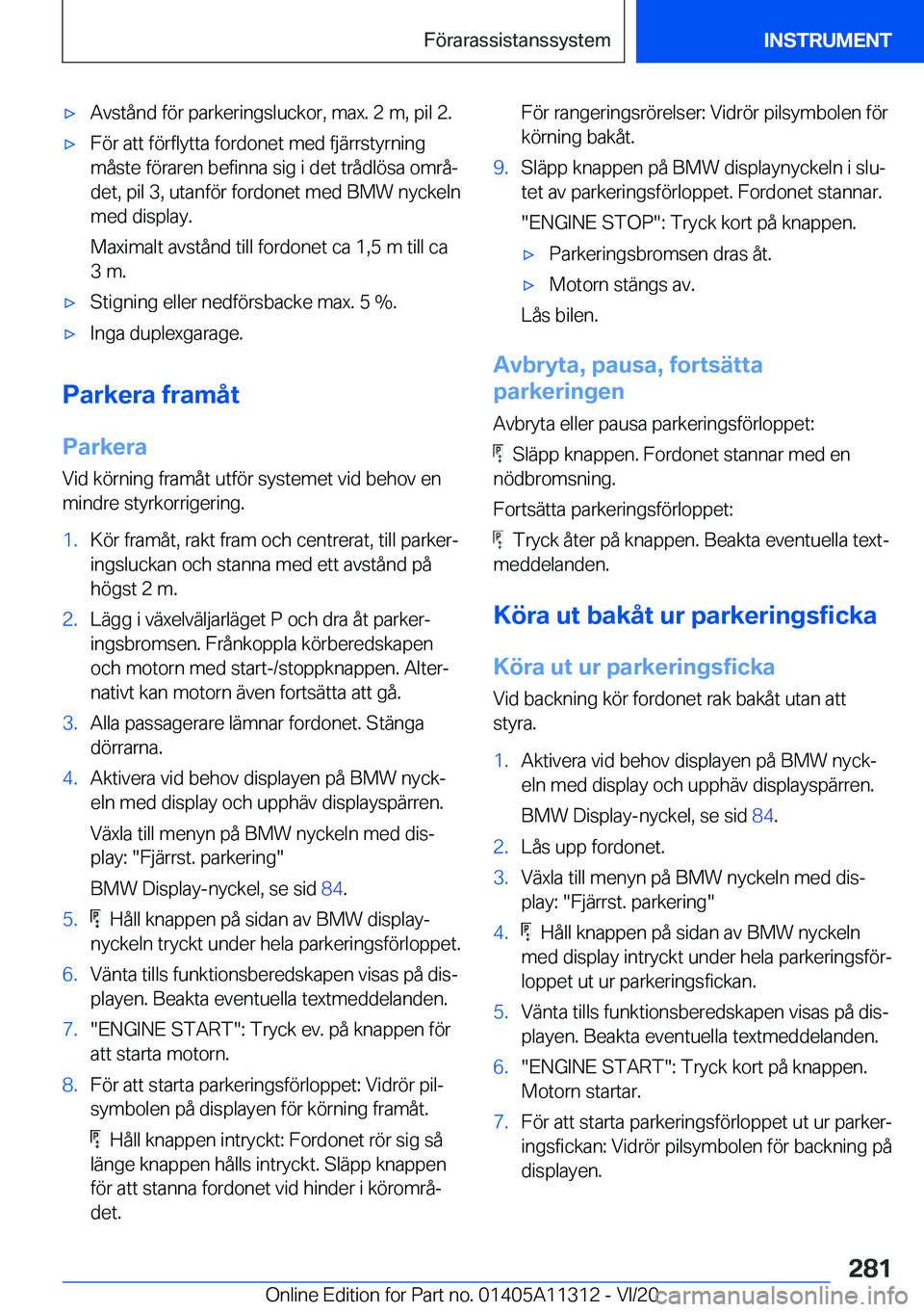 BMW 5 SERIES 2021  InstruktionsbÖcker (in Swedish) 'x�A�v�s�t�å�n�d��f�