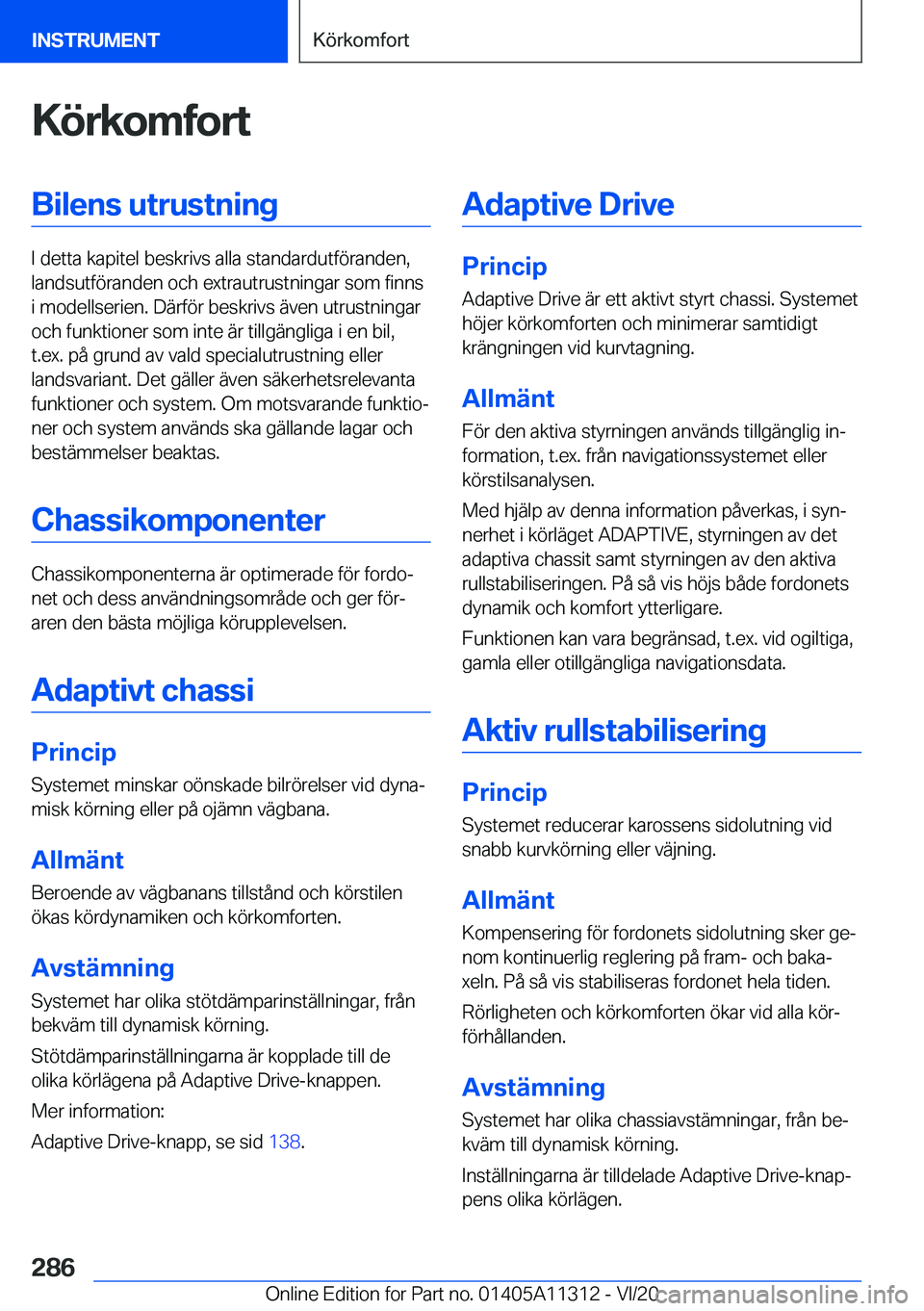 BMW 5 SERIES 2021  InstruktionsbÖcker (in Swedish) �K�