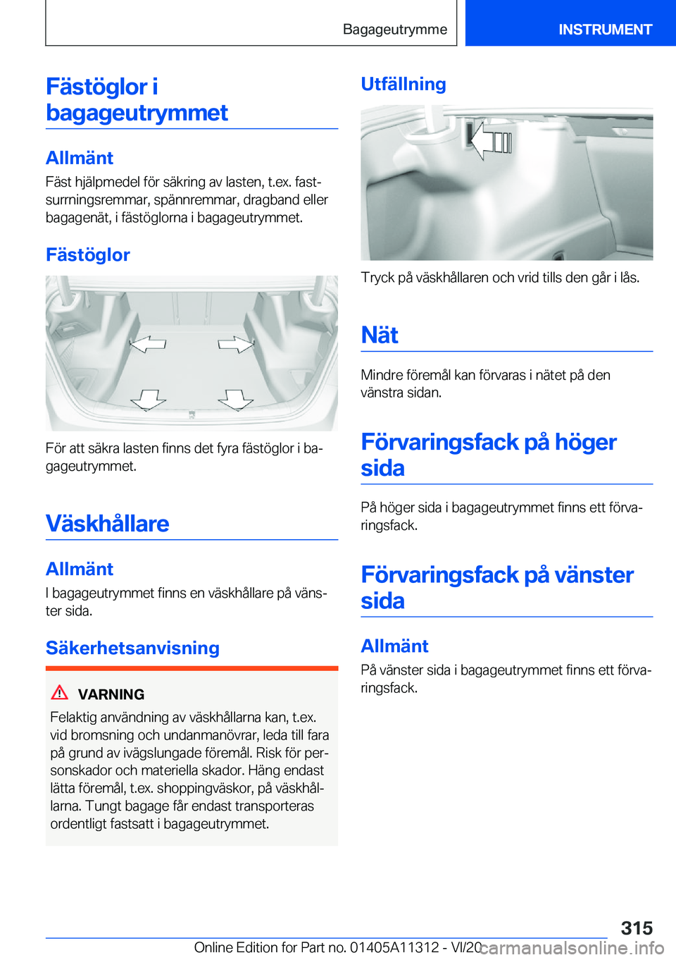 BMW 5 SERIES 2021  InstruktionsbÖcker (in Swedish) �F�ä�s�t�