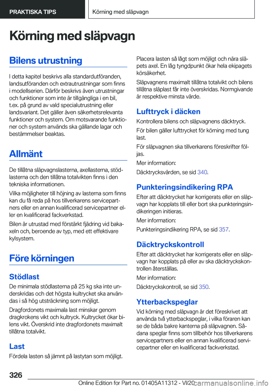 BMW 5 SERIES 2021  InstruktionsbÖcker (in Swedish) �K�