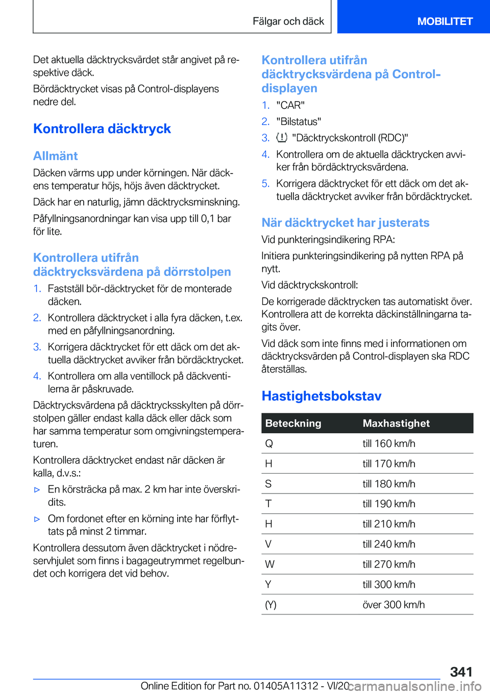 BMW 5 SERIES 2021  InstruktionsbÖcker (in Swedish) �D�e�t��a�k�t�u�e�l�l�a��d�ä�c�k�t�r�y�c�k�s�v�ä�r�d�e�t��s�t�å�r��a�n�g�i�v�e�t��p�å��r�ej�s�p�e�k�t�i�v�e��d�ä�c�k�.
�B�