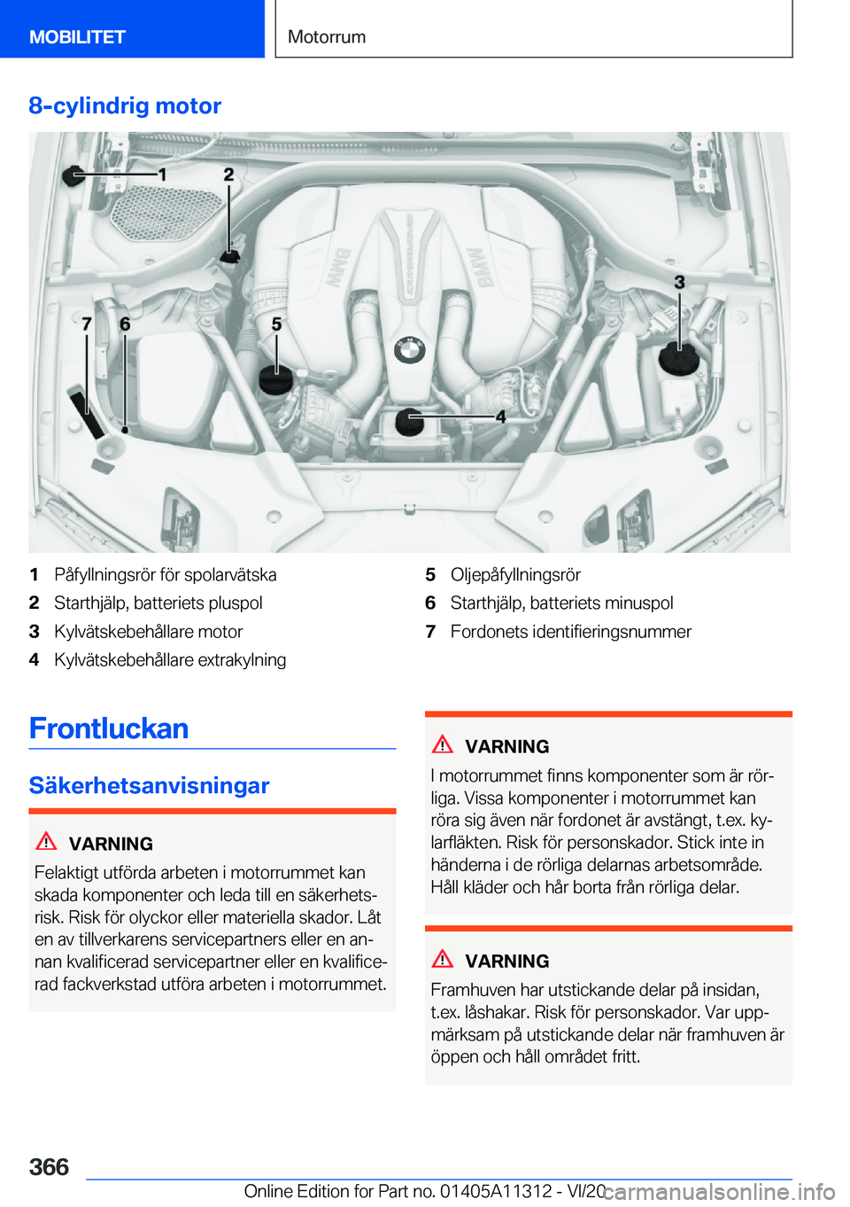 BMW 5 SERIES 2021  InstruktionsbÖcker (in Swedish) �8�-�c�y�l�i�n�d�r�i�g��m�o�t�o�r�1�P�å�f�y�l�l�n�i�n�g�s�r�