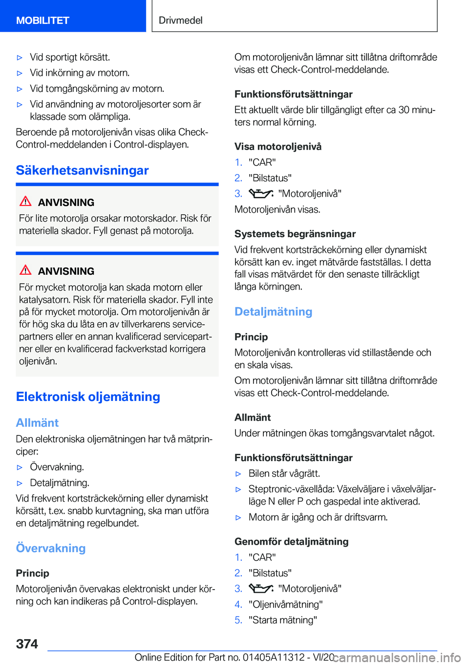 BMW 5 SERIES 2021  InstruktionsbÖcker (in Swedish) 'x�V�i�d��s�p�o�r�t�i�g�t��k�