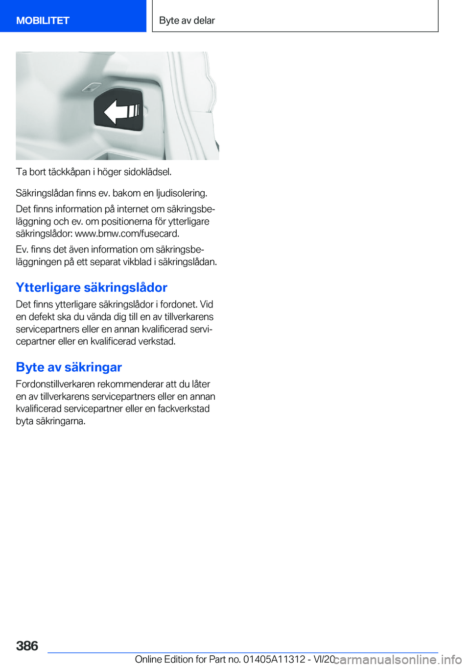 BMW 5 SERIES 2021  InstruktionsbÖcker (in Swedish) �T�a��b�o�r�t��t�ä�c�k�k�å�p�a�n��i��h�