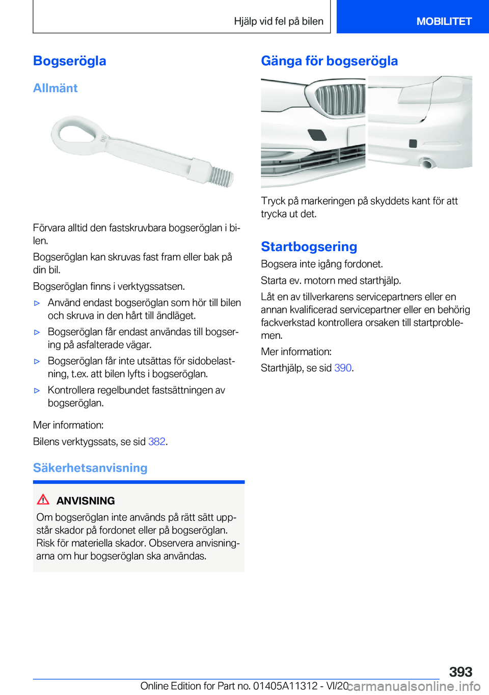 BMW 5 SERIES 2021  InstruktionsbÖcker (in Swedish) �B�o�g�s�e�r�