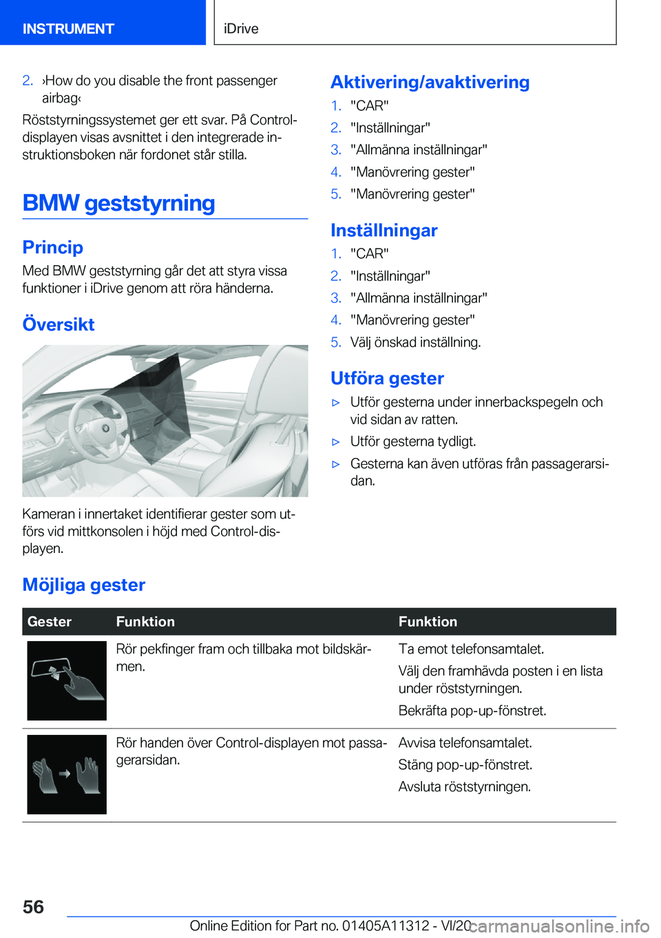 BMW 5 SERIES 2021  InstruktionsbÖcker (in Swedish) �2�.