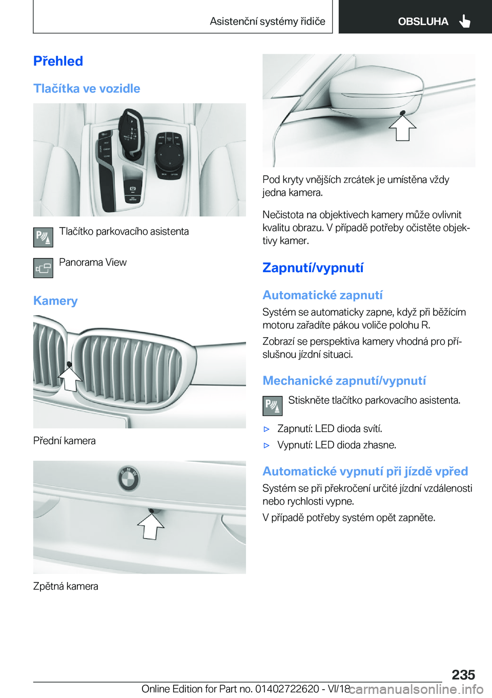 BMW 5 SERIES 2019  Návod na použití (in Czech) �P�e�h�l�e�d
�T�l�a�č�