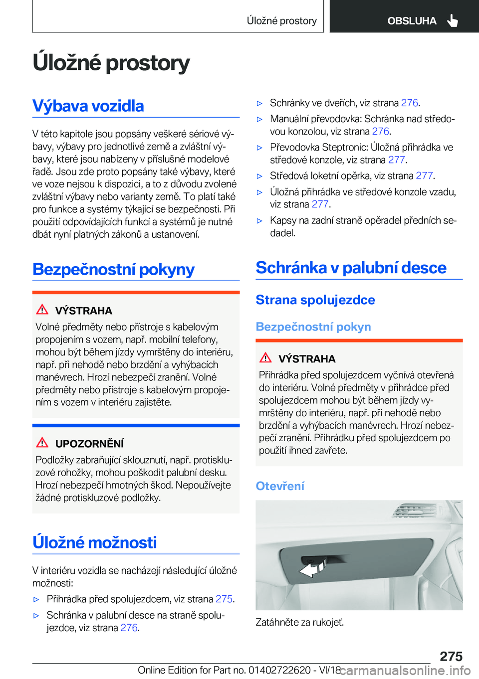BMW 5 SERIES 2019  Návod na použití (in Czech) �