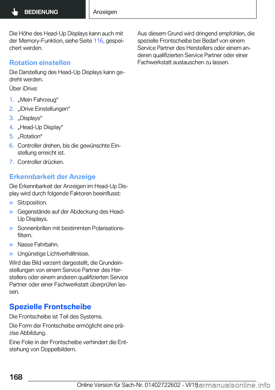 BMW 5 SERIES 2019  Betriebsanleitungen (in German) �D�i�e��H�