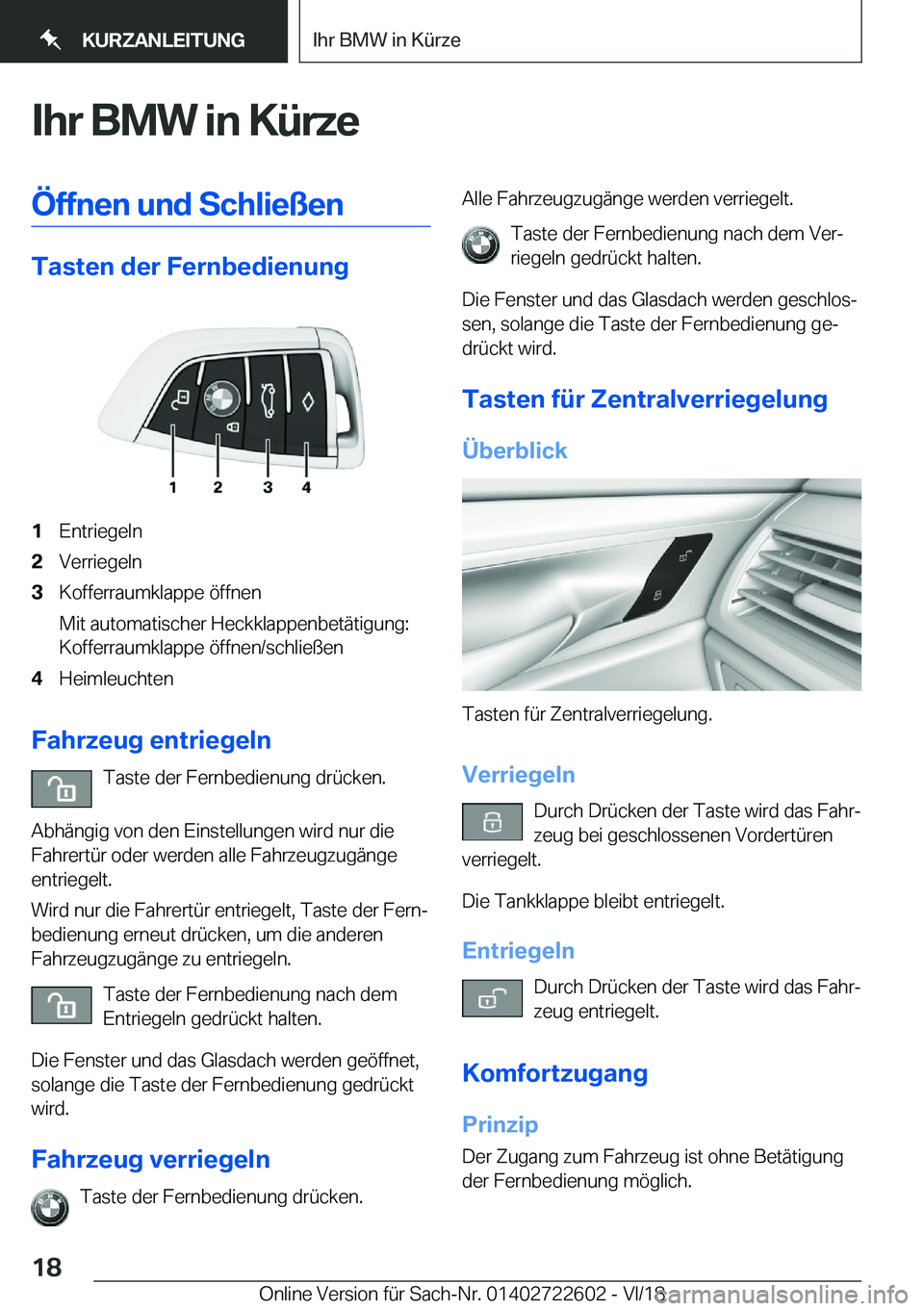 BMW 5 SERIES 2019  Betriebsanleitungen (in German) �I�h�r��B�M�W��i�n��K�