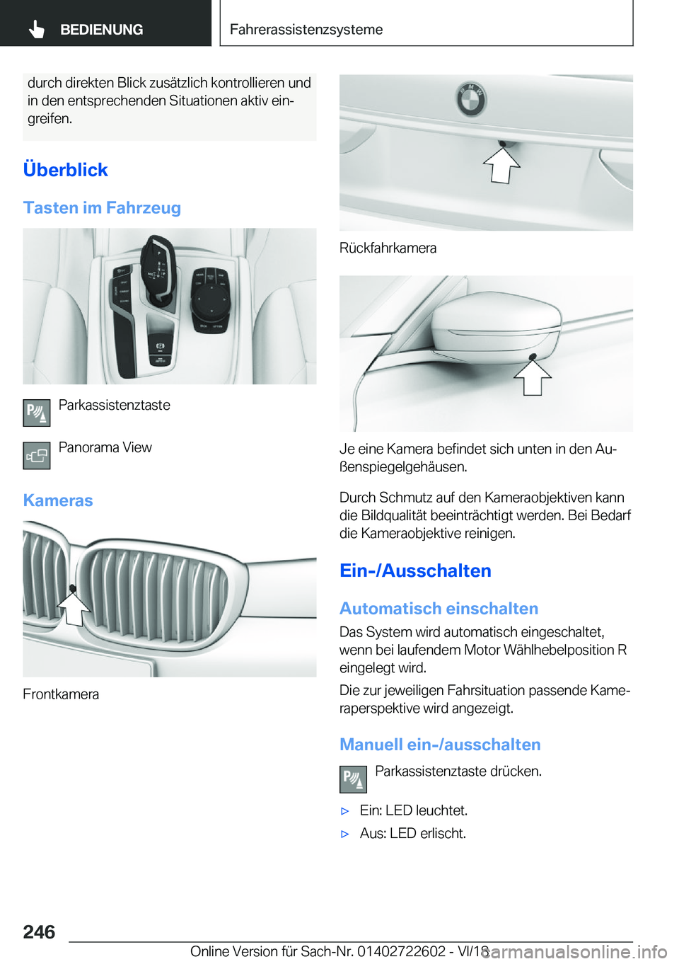 BMW 5 SERIES 2019  Betriebsanleitungen (in German) �d�u�r�c�h��d�i�r�e�k�t�e�n��B�l�i�c�k��z�u�s�