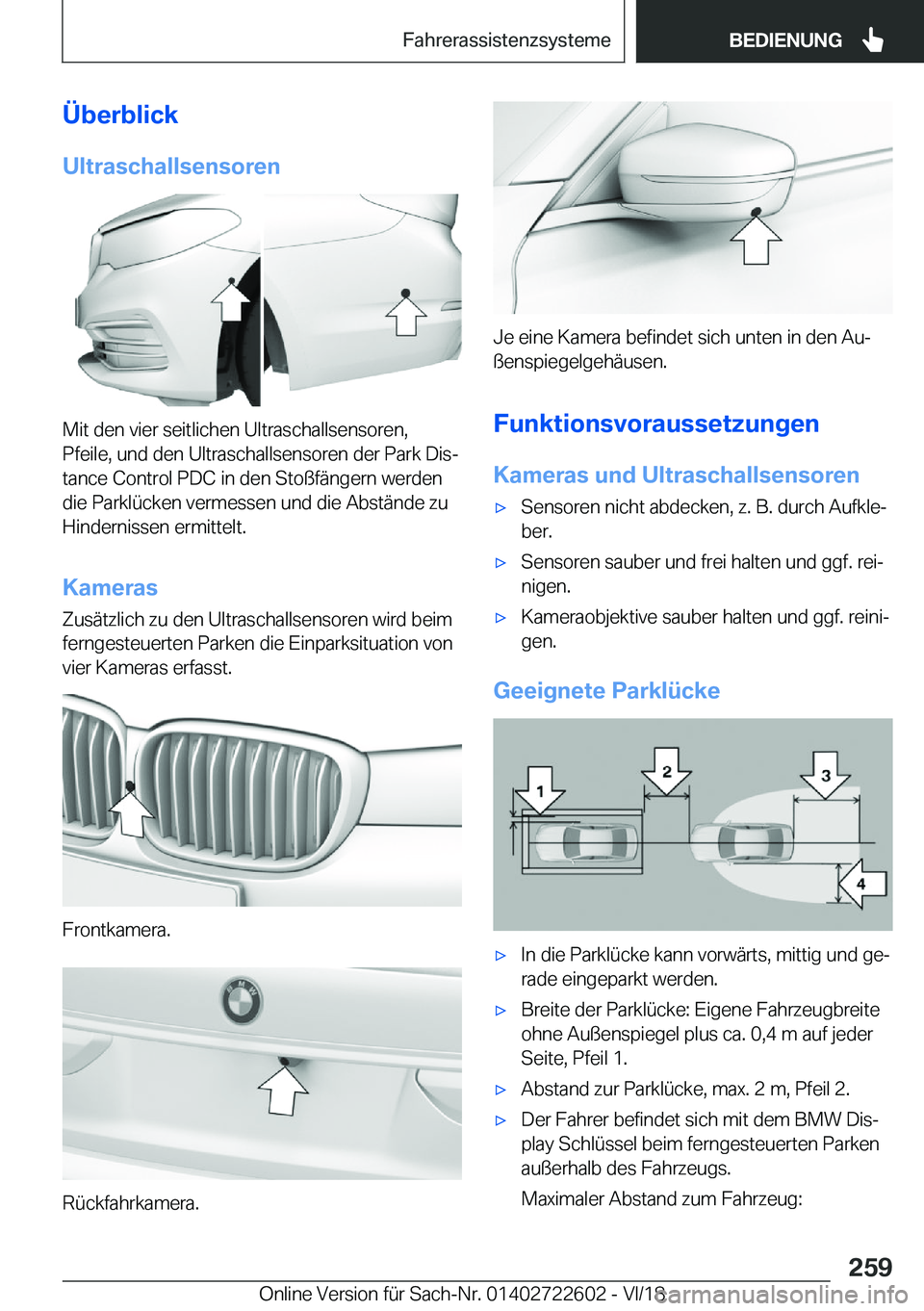 BMW 5 SERIES 2019  Betriebsanleitungen (in German) �