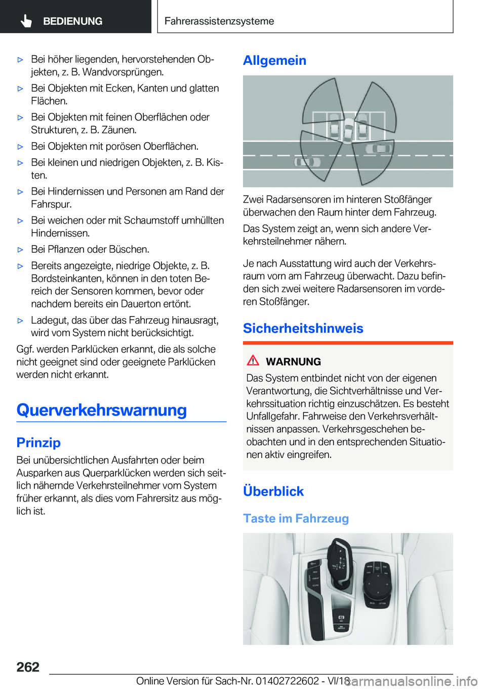 BMW 5 SERIES 2019  Betriebsanleitungen (in German) x�B�e�i��h�