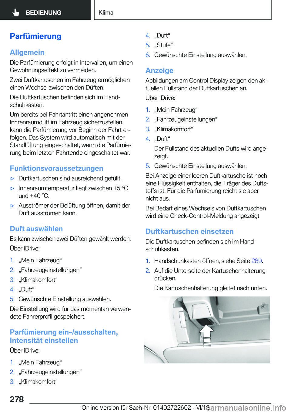 BMW 5 SERIES 2019  Betriebsanleitungen (in German) �P�a�r�f�