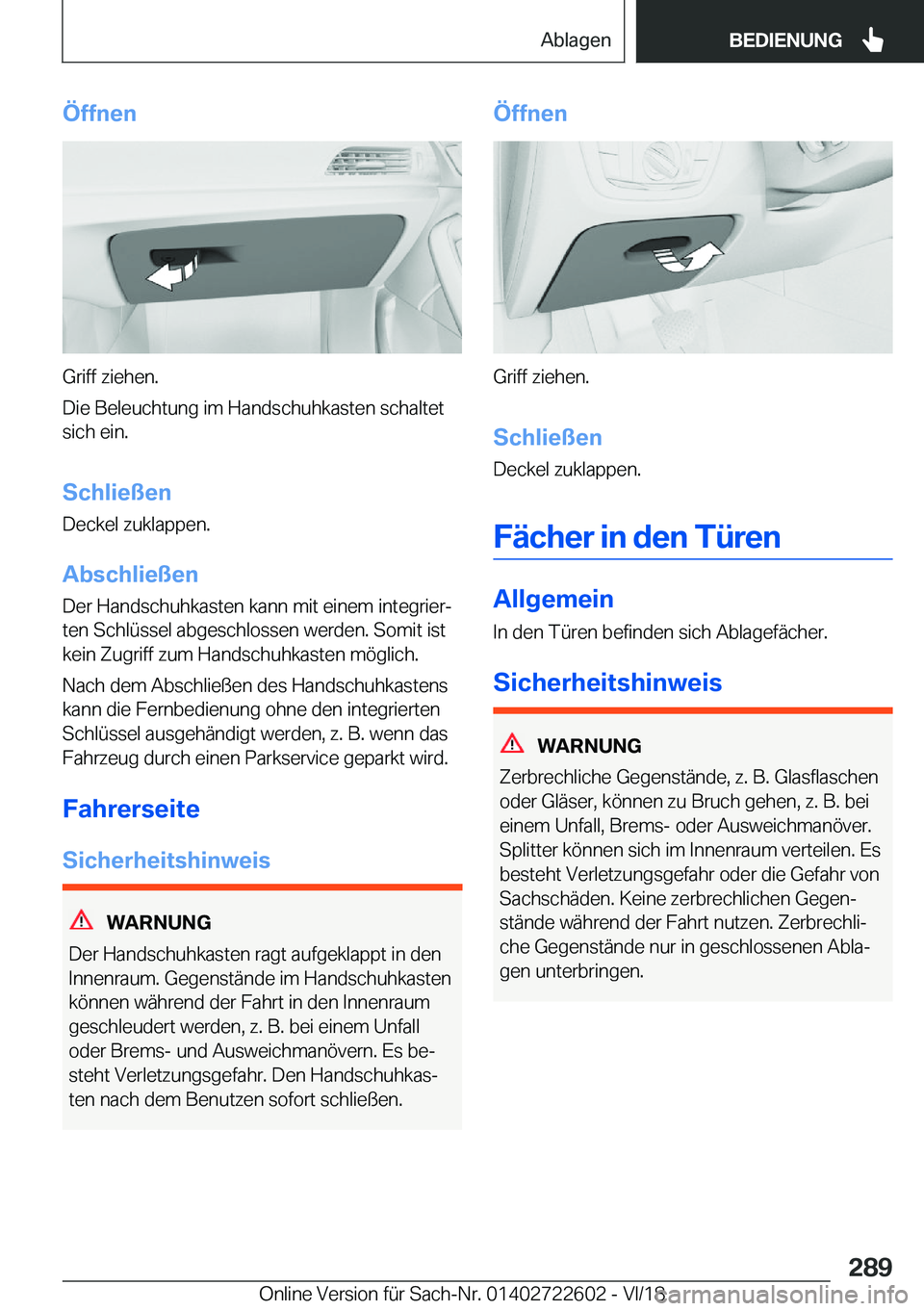 BMW 5 SERIES 2019  Betriebsanleitungen (in German) �