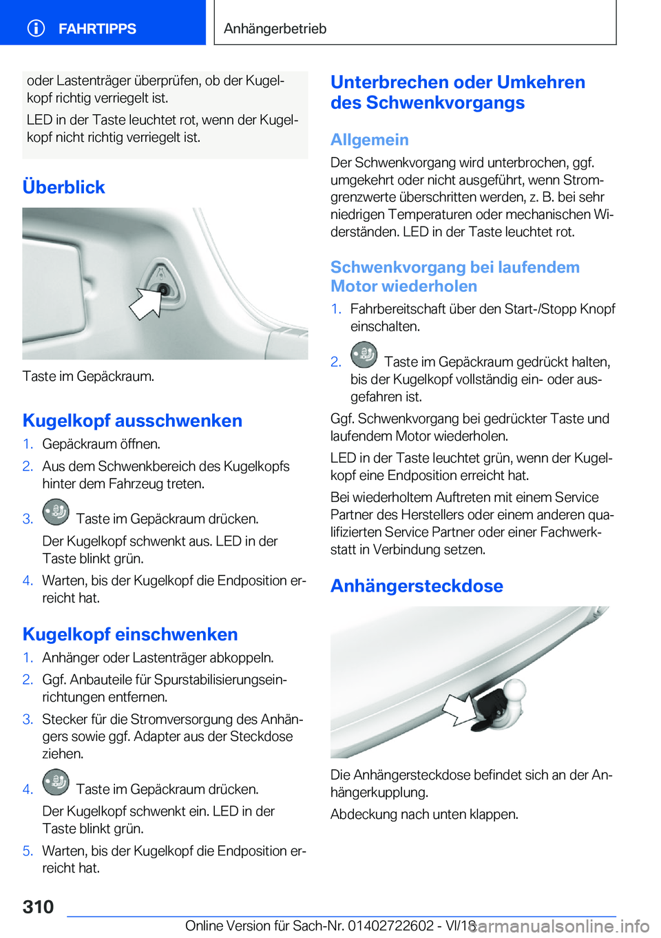BMW 5 SERIES 2019  Betriebsanleitungen (in German) �o�d�e�r��L�a�s�t�e�n�t�r�