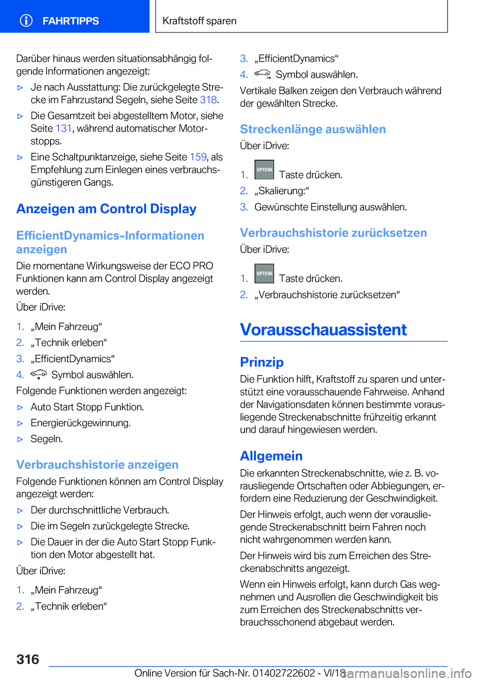 BMW 5 SERIES 2019  Betriebsanleitungen (in German) �D�a�r�