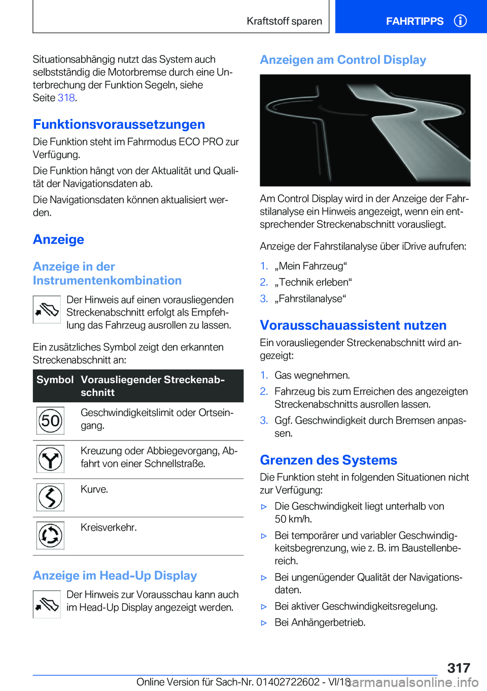 BMW 5 SERIES 2019  Betriebsanleitungen (in German) �S�i�t�u�a�t�i�o�n�s�a�b�h�