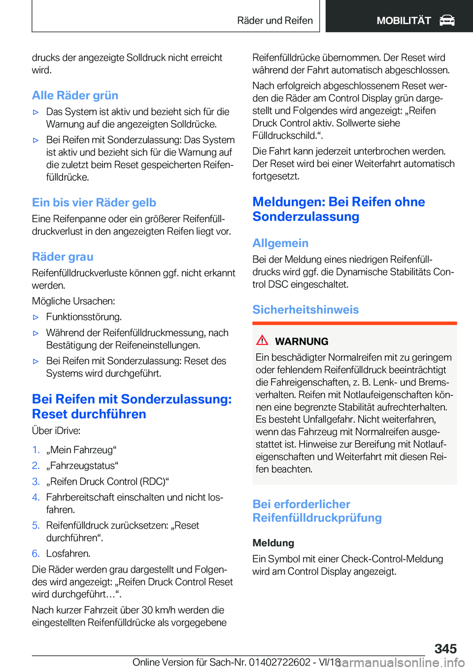 BMW 5 SERIES 2019  Betriebsanleitungen (in German) �d�r�u�c�k�s��d�e�r��a�n�g�e�z�e�i�g�t�e��S�o�l�l�d�r�u�c�k��n�i�c�h�t��e�r�r�e�i�c�h�t�w�i�r�d�.
�A�l�l�e��R�