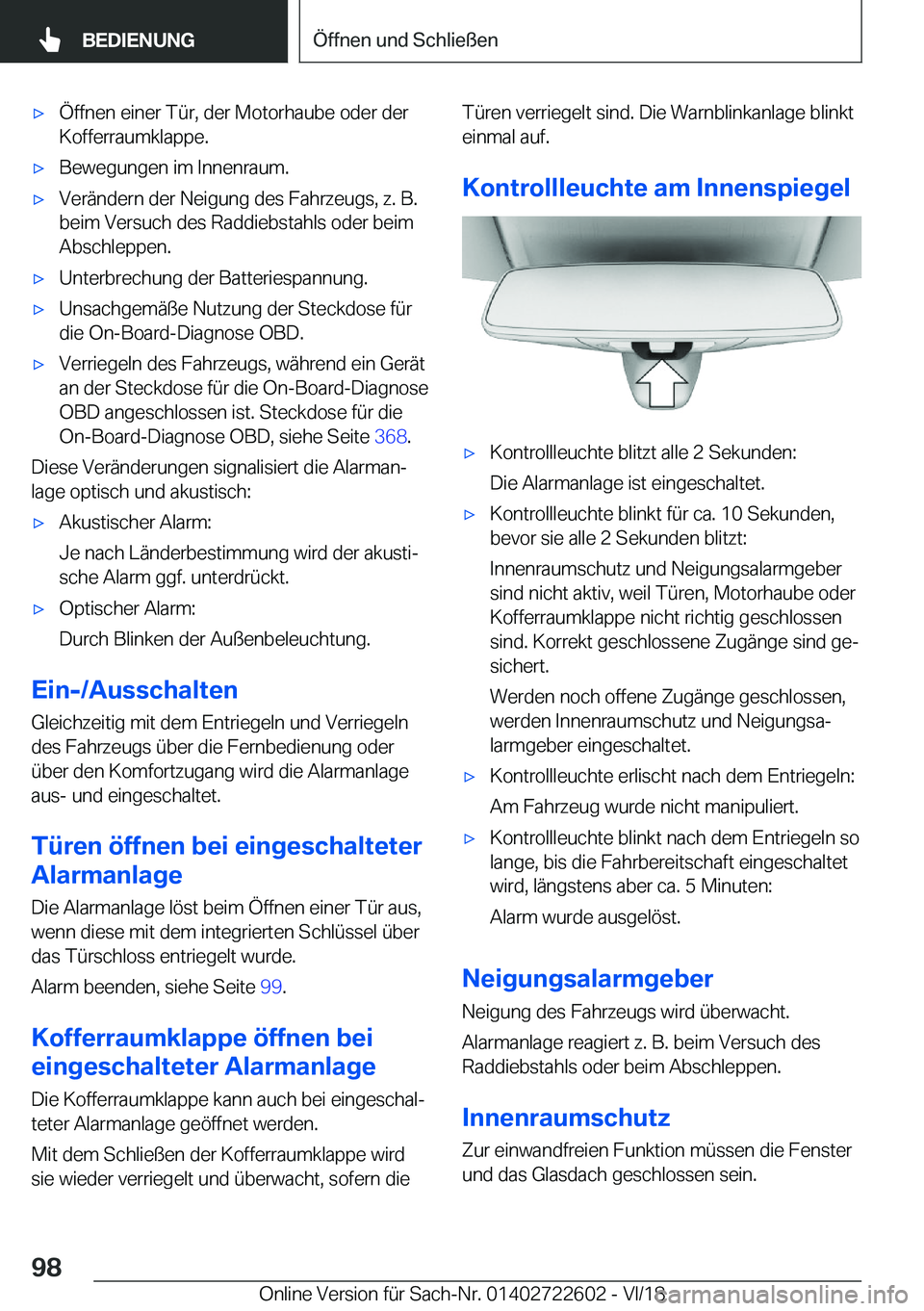 BMW 5 SERIES 2019  Betriebsanleitungen (in German) x�