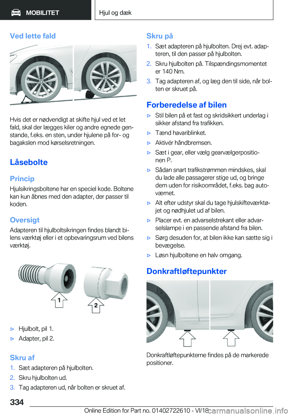 BMW 5 SERIES 2019  InstruktionsbØger (in Danish) �V�e�d��l�e�t�t�e��f�a�l�d
�H�v�i�s��d�e�t��e�r��n�