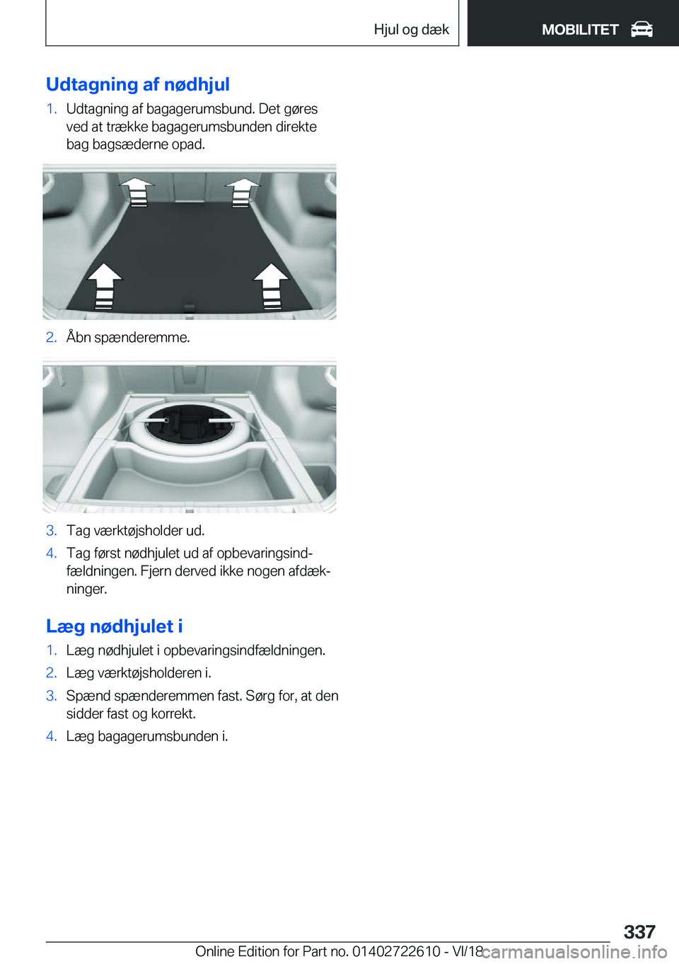 BMW 5 SERIES 2019  InstruktionsbØger (in Danish) �U�d�t�a�g�n�i�n�g��a�f��n�