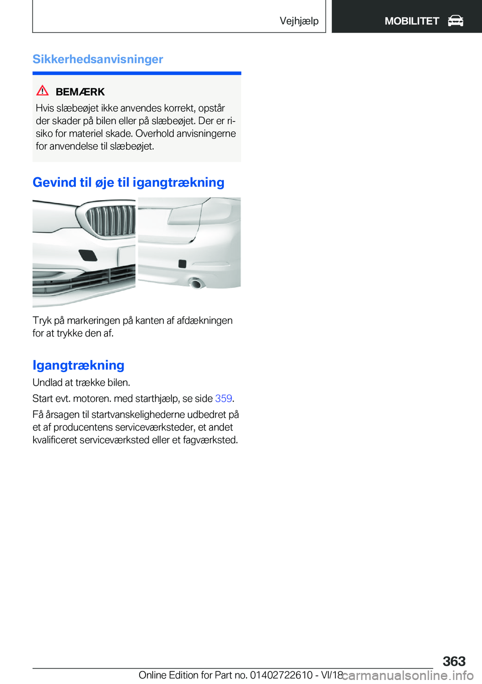 BMW 5 SERIES 2019  InstruktionsbØger (in Danish) �S�i�k�k�e�r�h�e�d�s�a�n�v�i�s�n�i�n�g�e�r
�B�E�M�Æ�R�K
�H�v�i�s��s�l�æ�b�e�