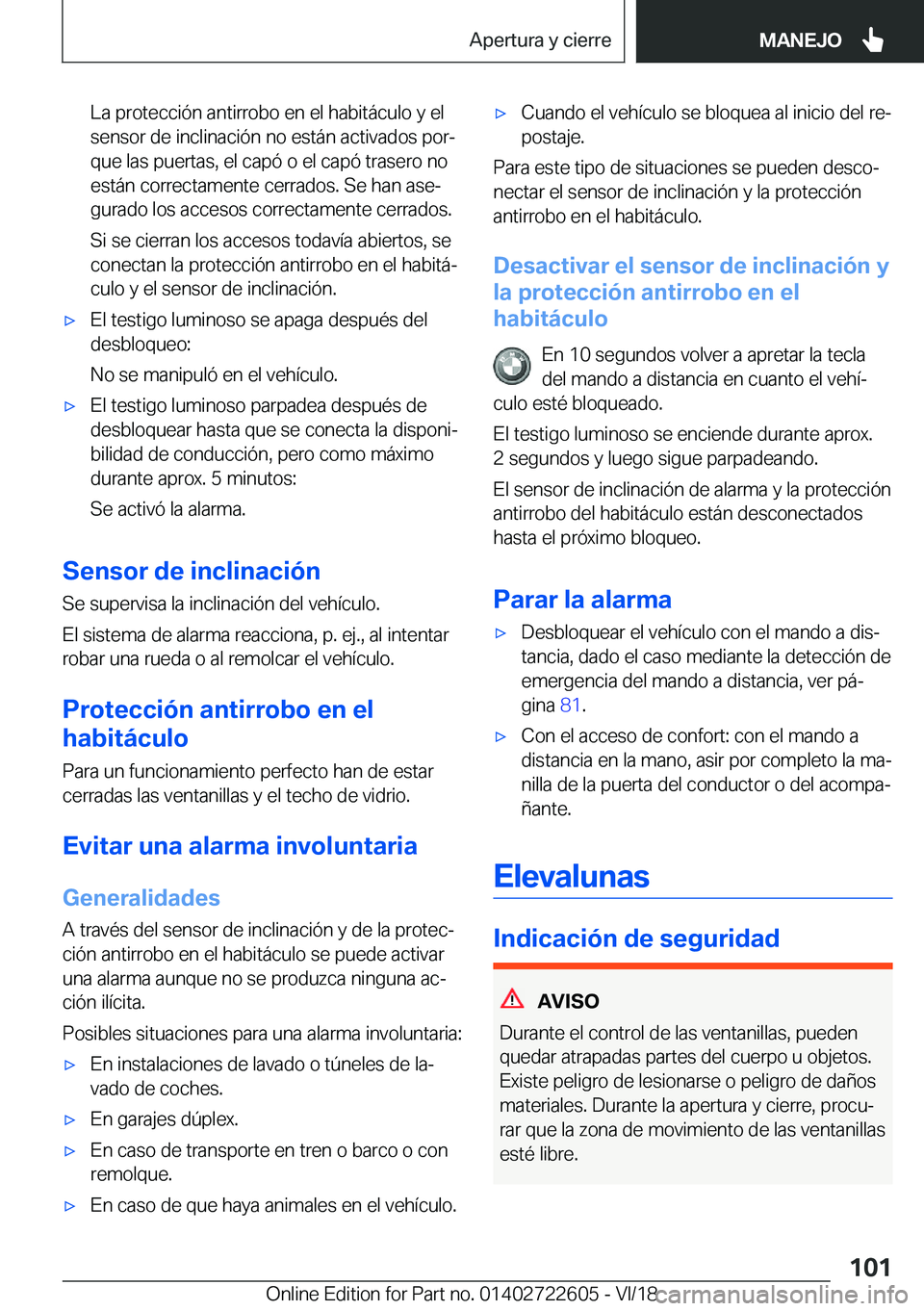 BMW 5 SERIES 2019  Manuales de Empleo (in Spanish) �L�a��p�r�o�t�e�c�c�i�