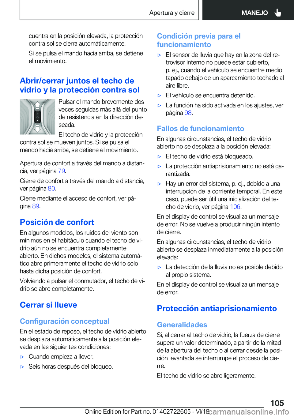 BMW 5 SERIES 2019  Manuales de Empleo (in Spanish) �c�u�e�n�t�r�a��e�n��l�a��p�o�s�i�c�i�