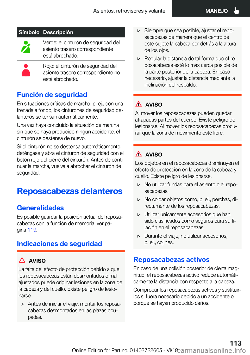 BMW 5 SERIES 2019  Manuales de Empleo (in Spanish) �S�