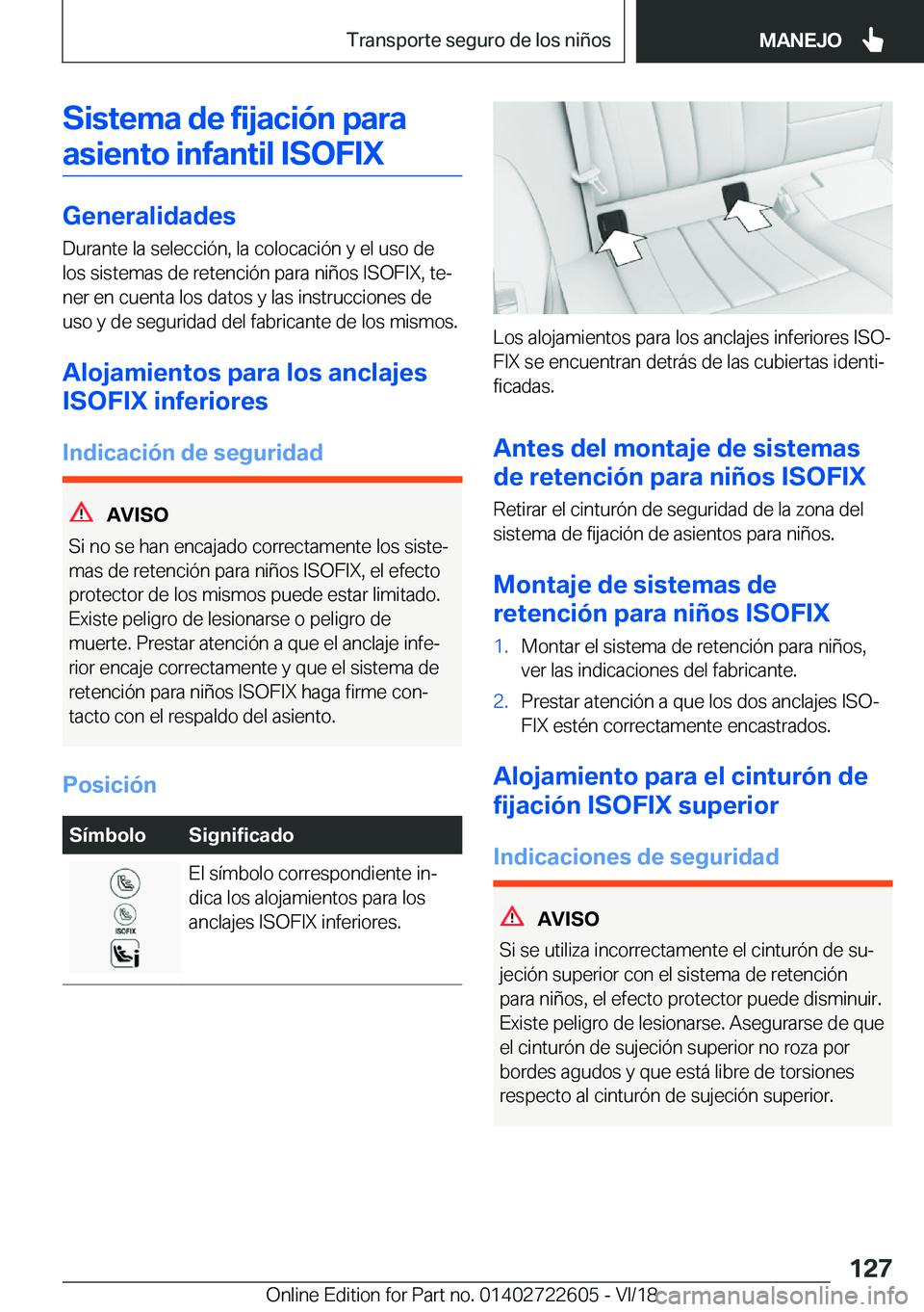 BMW 5 SERIES 2019  Manuales de Empleo (in Spanish) �S�i�s�t�e�m�a��d�e��f�i�j�a�c�i�