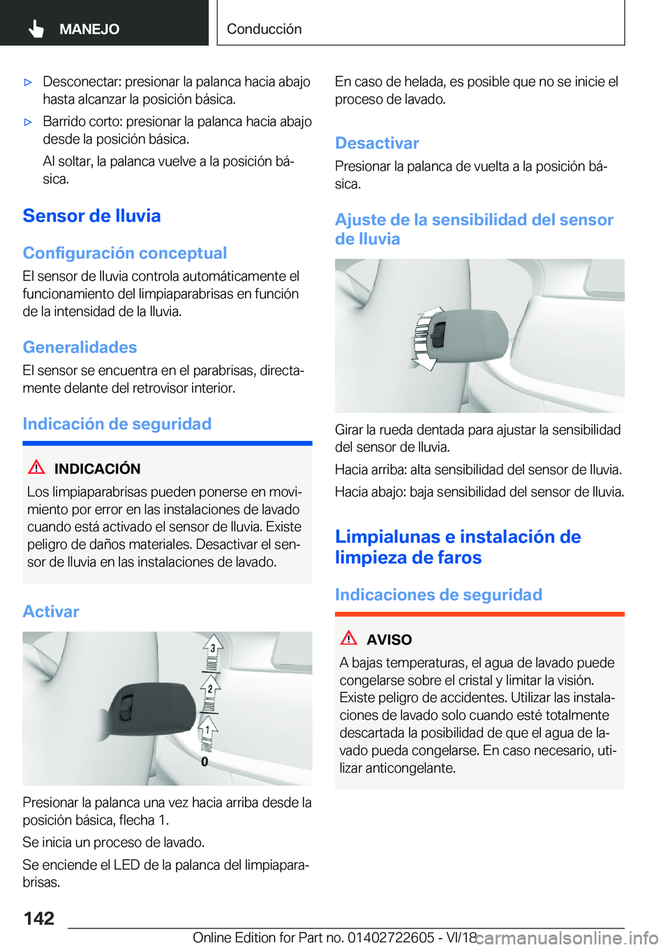 BMW 5 SERIES 2019  Manuales de Empleo (in Spanish) x�D�e�s�c�o�n�e�c�t�a�r�:��p�r�e�s�i�o�n�a�r��l�a��p�a�l�a�n�c�a��h�a�c�i�a��a�b�a�j�o
�h�a�s�t�a��a�l�c�a�n�z�a�r��l�a��p�o�s�i�c�i�