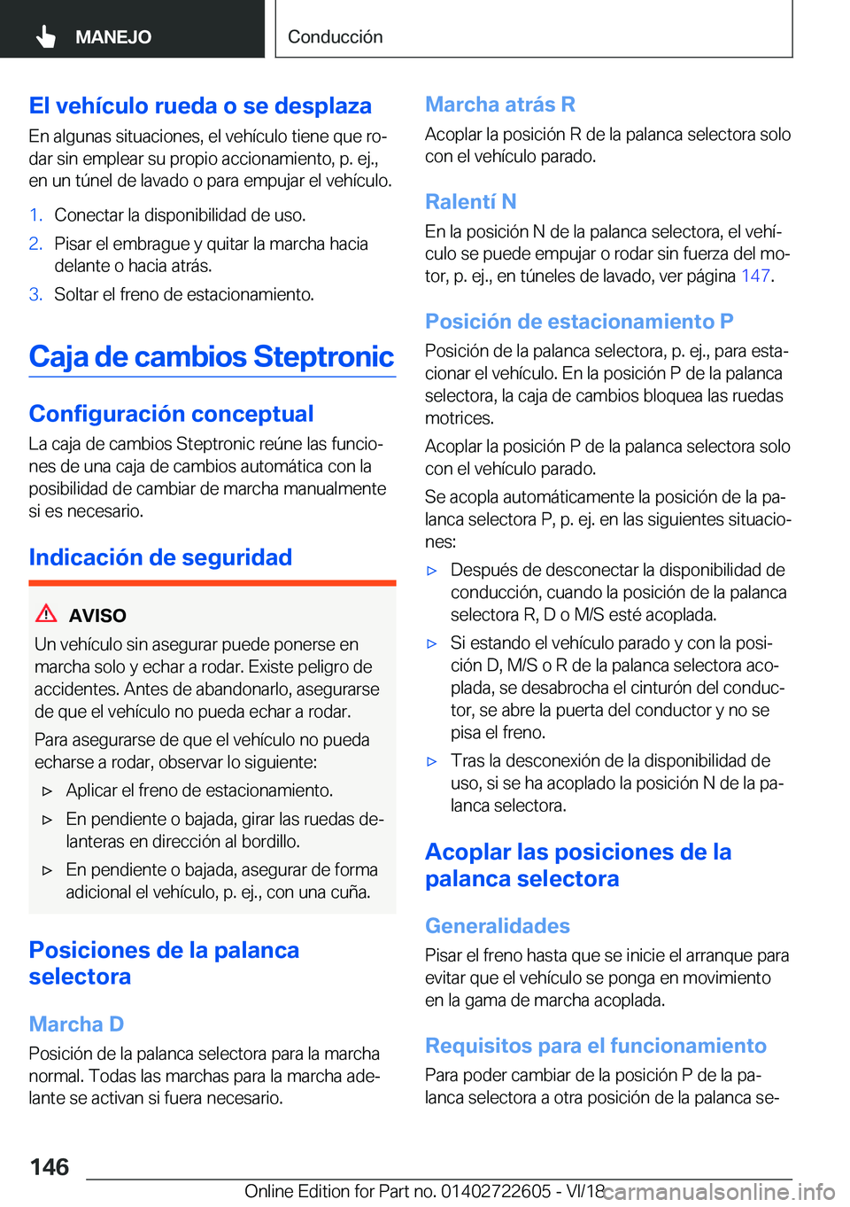 BMW 5 SERIES 2019  Manuales de Empleo (in Spanish) �E�l��v�e�h�