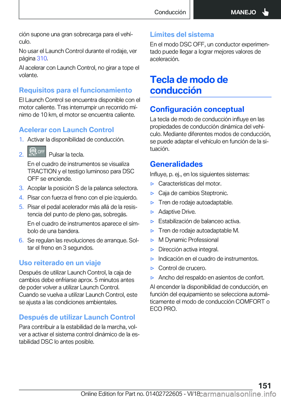BMW 5 SERIES 2019  Manuales de Empleo (in Spanish) �c�i�