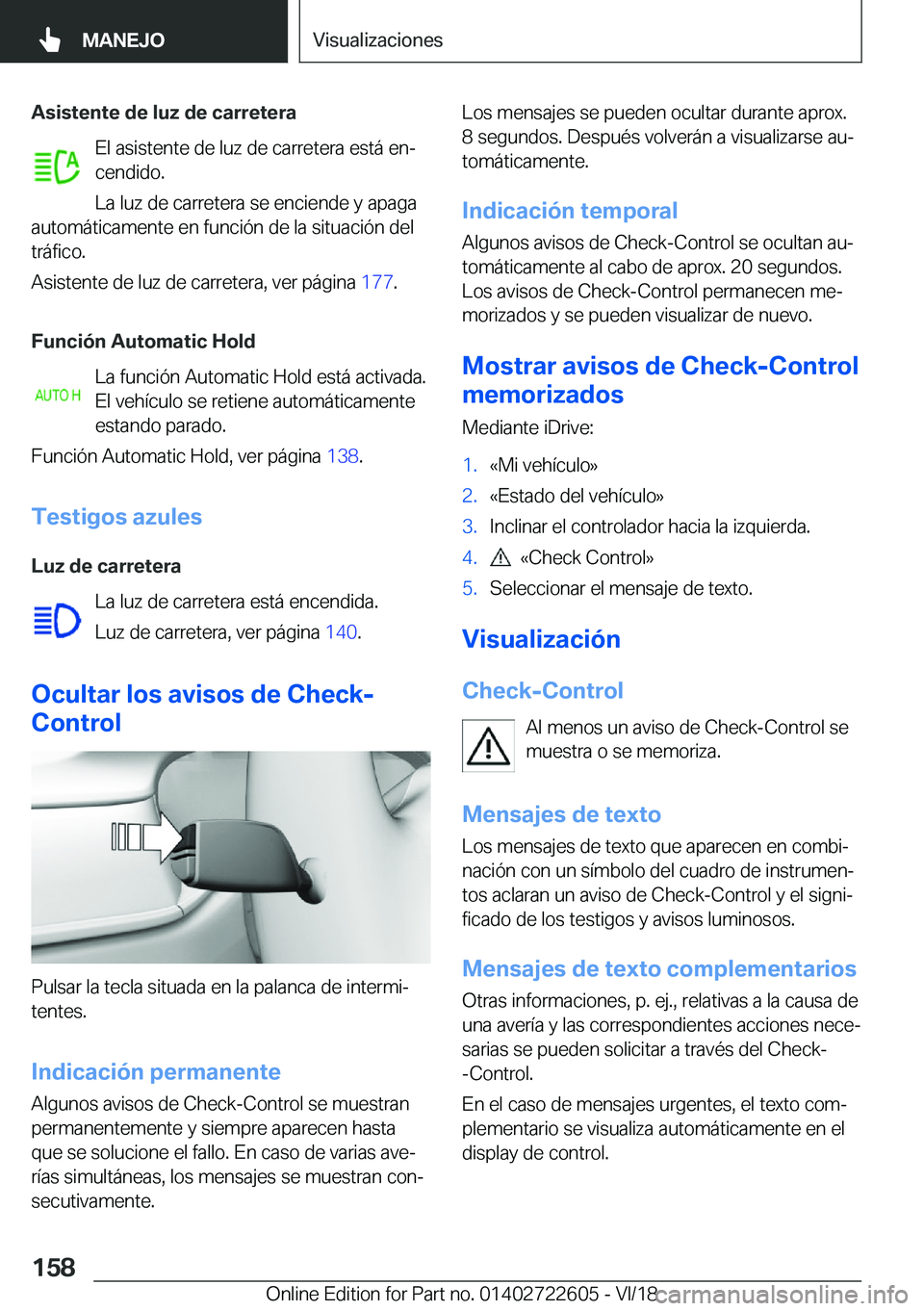 BMW 5 SERIES 2019  Manuales de Empleo (in Spanish) �A�s�i�s�t�e�n�t�e��d�e��l�u�z��d�e��c�a�r�r�e�t�e�r�a�E�l��a�s�i�s�t�e�n�t�e��d�e��l�u�z��d�e��c�a�r�r�e�t�e�r�a��e�s�t�