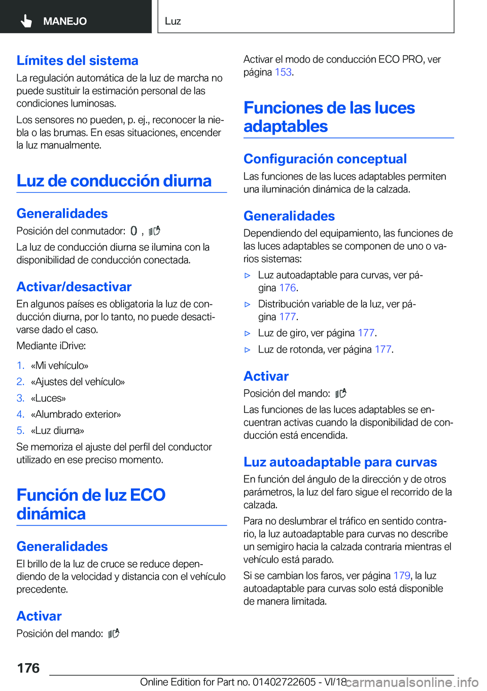 BMW 5 SERIES 2019  Manuales de Empleo (in Spanish) �L�