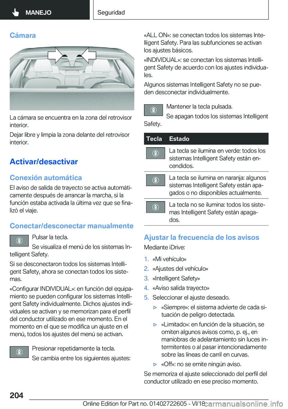 BMW 5 SERIES 2019  Manuales de Empleo (in Spanish) �C�