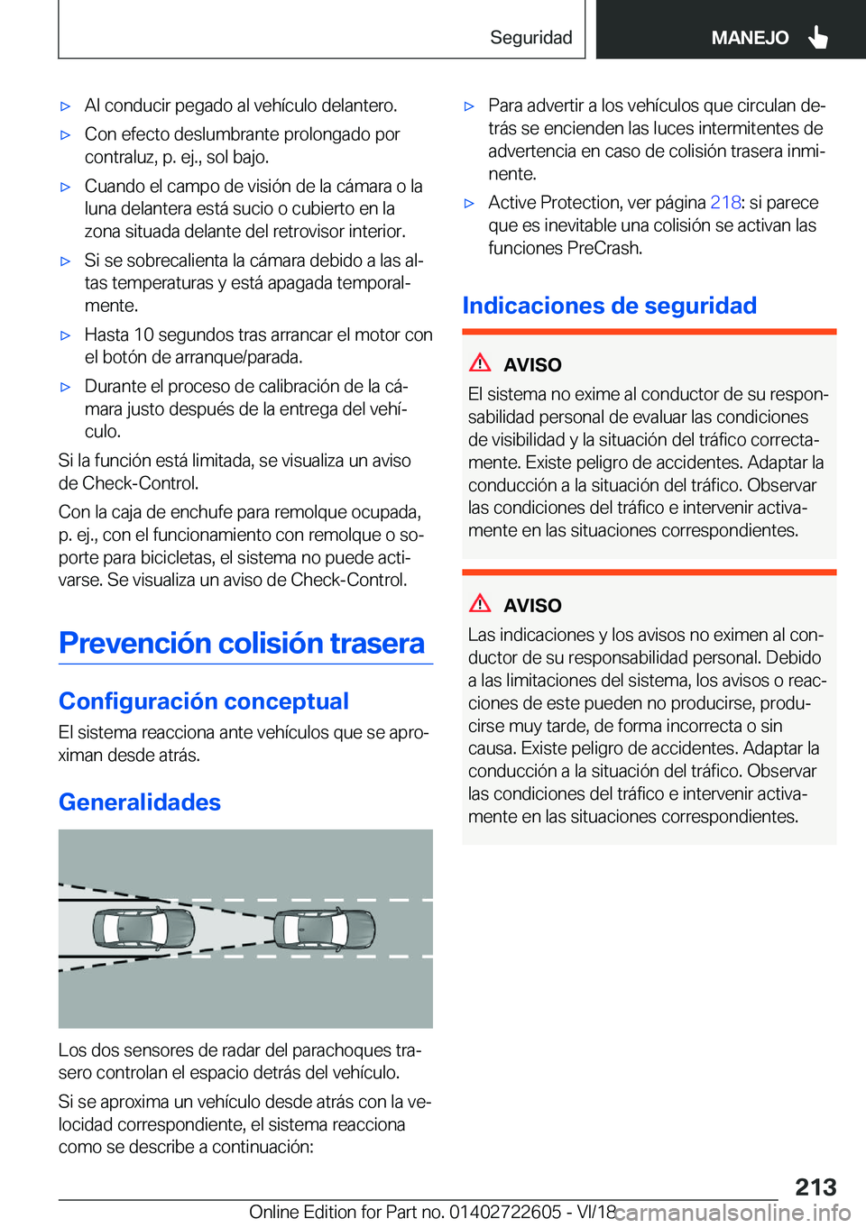 BMW 5 SERIES 2019  Manuales de Empleo (in Spanish) x�A�l��c�o�n�d�u�c�i�r��p�e�g�a�d�o��a�l��v�e�h�