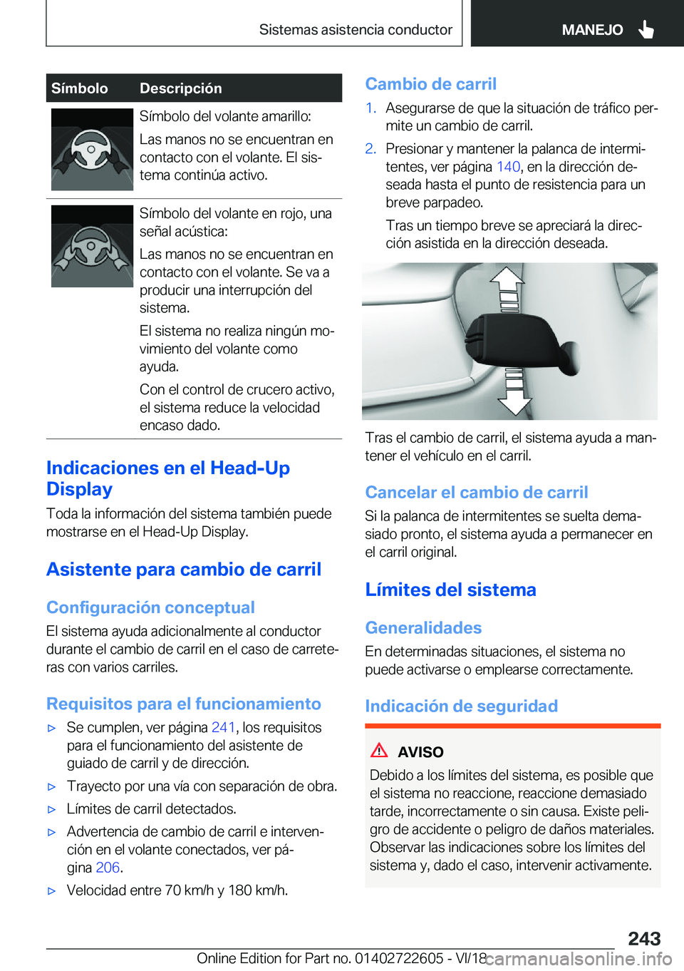 BMW 5 SERIES 2019  Manuales de Empleo (in Spanish) �S�