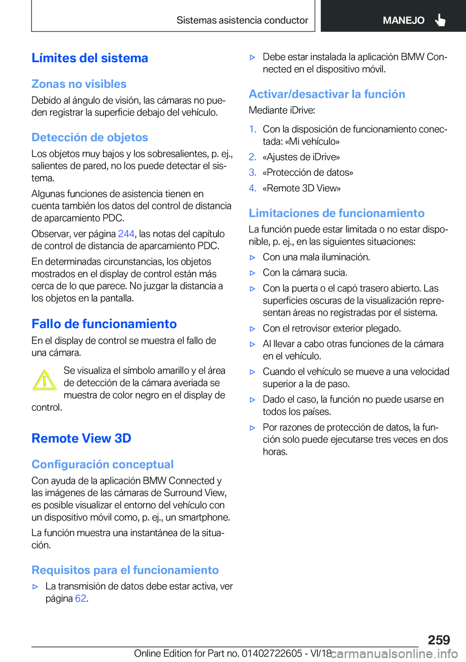 BMW 5 SERIES 2019  Manuales de Empleo (in Spanish) �L�
