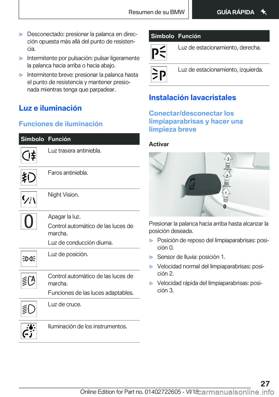 BMW 5 SERIES 2019  Manuales de Empleo (in Spanish) x�D�e�s�c�o�n�e�c�t�a�d�o�:��p�r�e�s�i�o�n�a�r��l�a��p�a�l�a�n�c�a��e�n��d�i�r�e�cª�c�i�