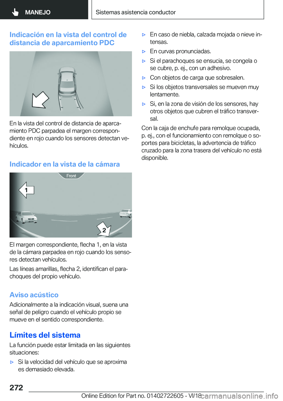 BMW 5 SERIES 2019  Manuales de Empleo (in Spanish) �I�n�d�i�c�a�c�i�