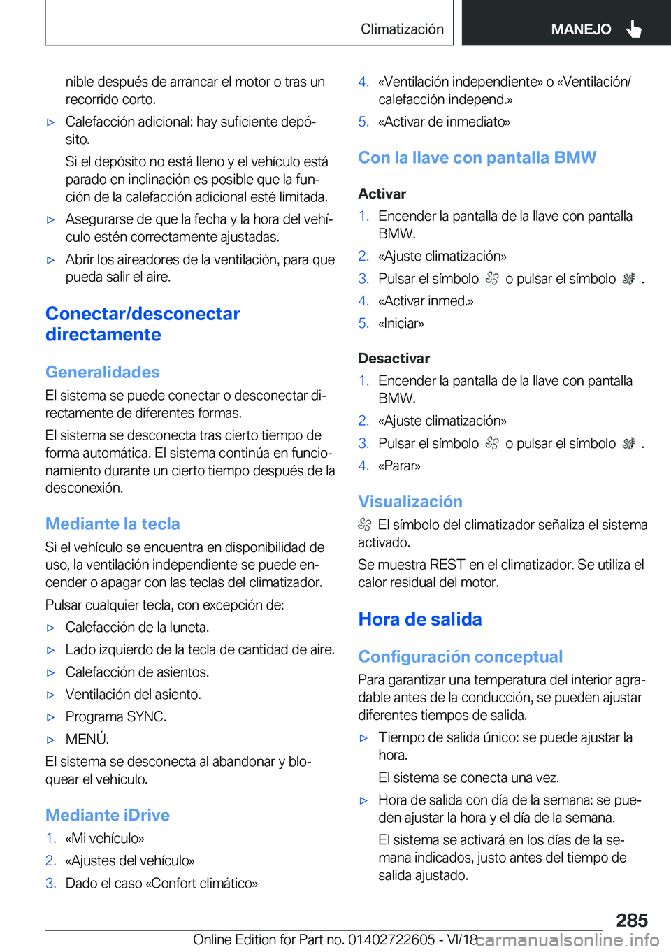 BMW 5 SERIES 2019  Manuales de Empleo (in Spanish) �n�i�b�l�e��d�e�s�p�u�
